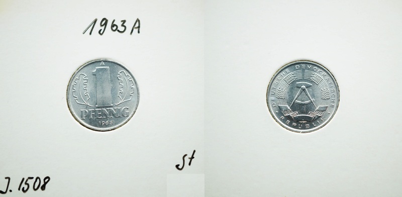  DDR 1 Pfennig 1963 A   