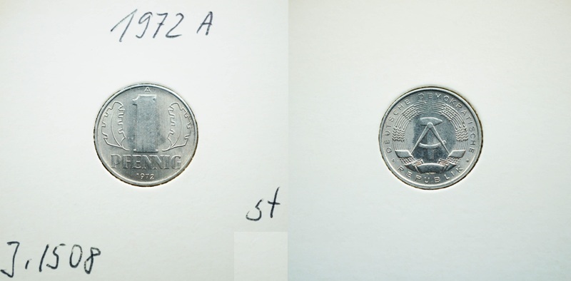  DDR 1 Pfennig 1972 A   