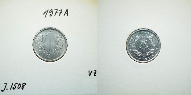  DDR 1 Pfennig 1977 A   