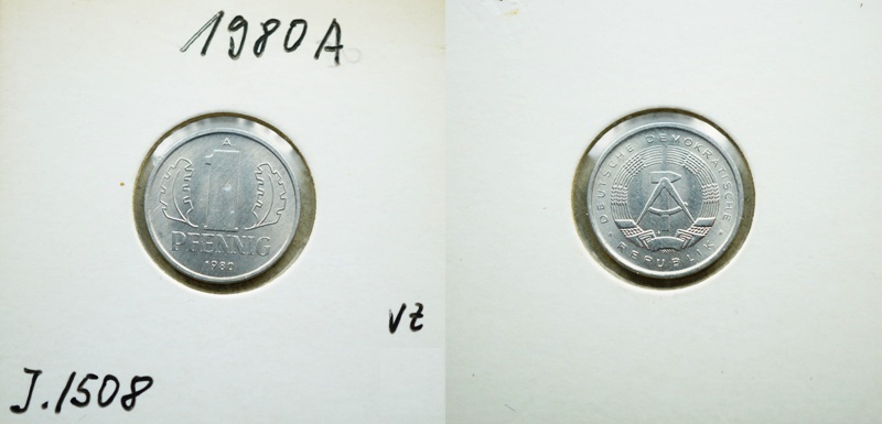  DDR 1 Pfennig 1980 A   