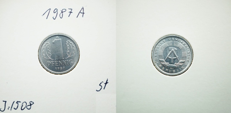  DDR 1 Pfennig 1987 A   