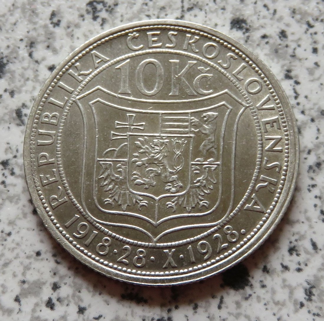  Tschechoslowakei 10 Korun 1928   