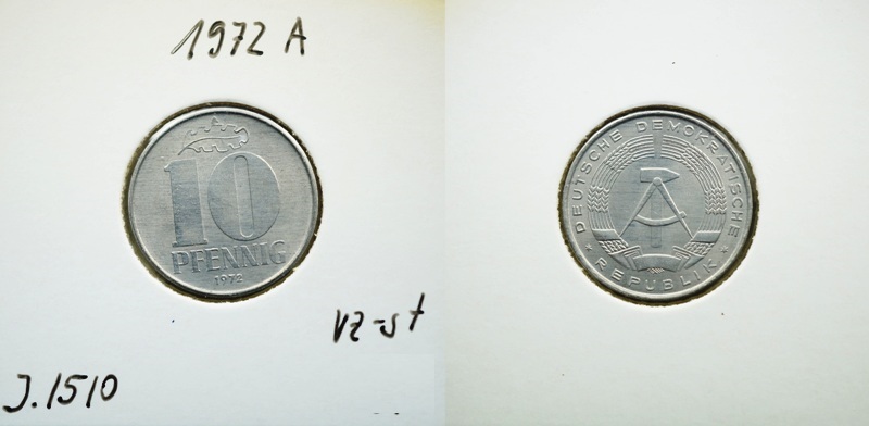  DDR 10 Pfennig 1972 A   