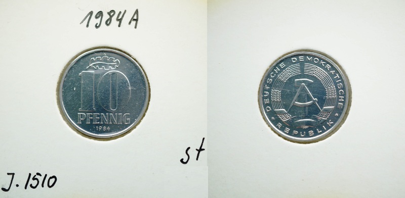  DDR 10 Pfennig 1984 A   
