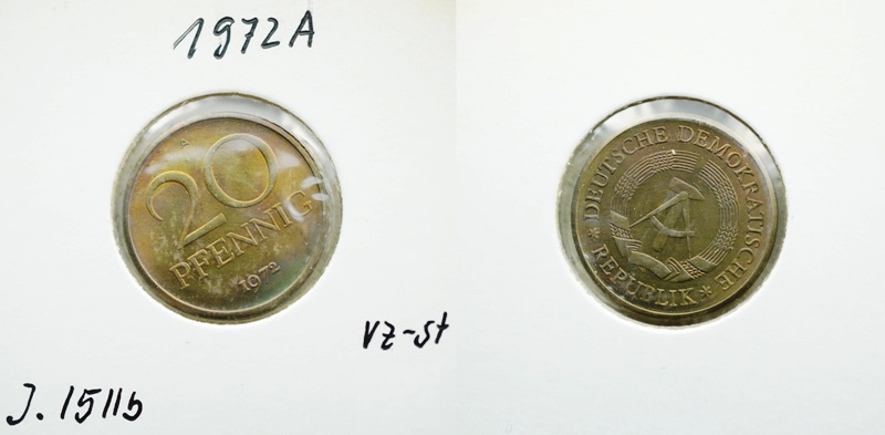  DDR 20 Pfennig 1972 A   
