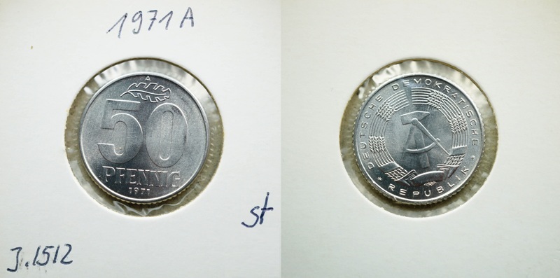  DDR 50 Pfennig 1971 A   