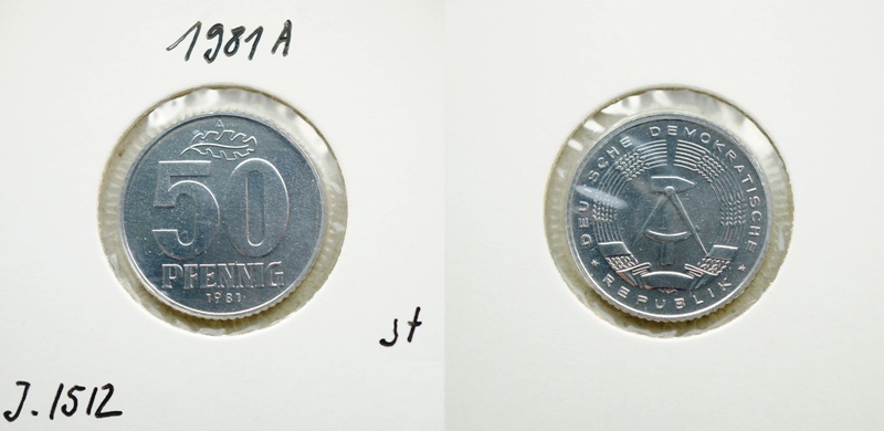  DDR 50 Pfennig 1981 A   