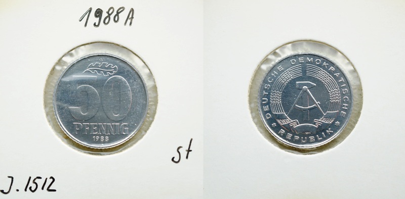  DDR 50 Pfennig 1988 A   