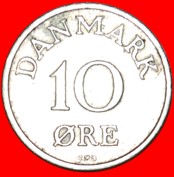  * MONOGRAMM FREDERIK IX. (1899-1972): DÄNEMARK ★ 10 OERE 1957!  ★OHNE VORBEHALT!   