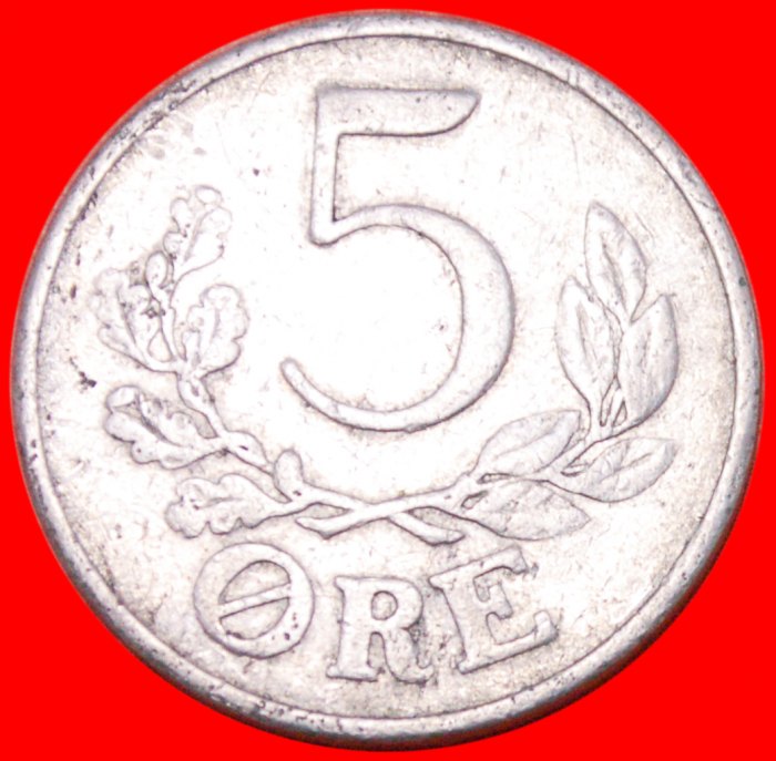 Ⰶ OCCUPATION by GERMANY (1941-1945): DENMARK ★ 5 ORE 1941! NOT WIDE BORDER! LOW START ★ NO RESERVE!