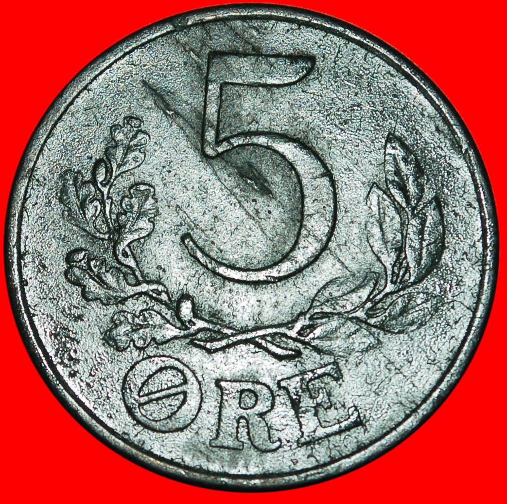  * OCCUPATION by GERMANY ZINC (1942-1945): DENMARK ★ 5 ORE 1944! LOW START ★ NO RESERVE!   