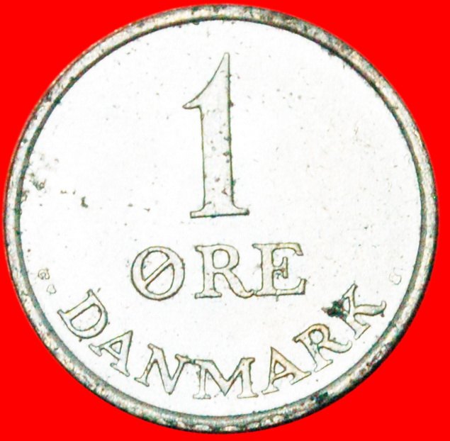  * MONOGRAMM Frederik IX. (1899-1972): DÄNEMARK ★ 1 OERE 1970 SILBER! ★OHNE VORBEHALT!   