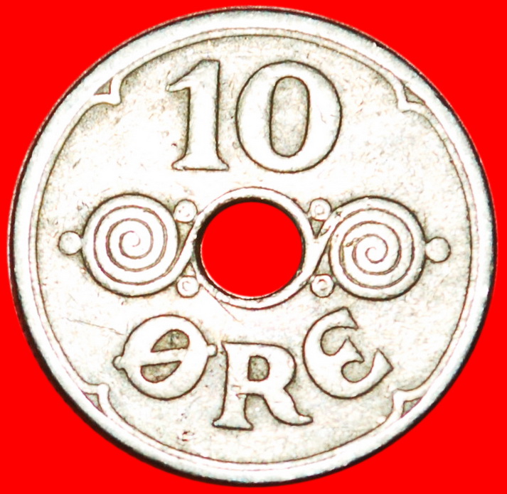 Ⰶ SPIRALEN (1924-1947): DÄNEMARK ★ 10 OERE 1929! CHRISTIAN X. (1912-1947)! ★OHNE VORBEHALT!