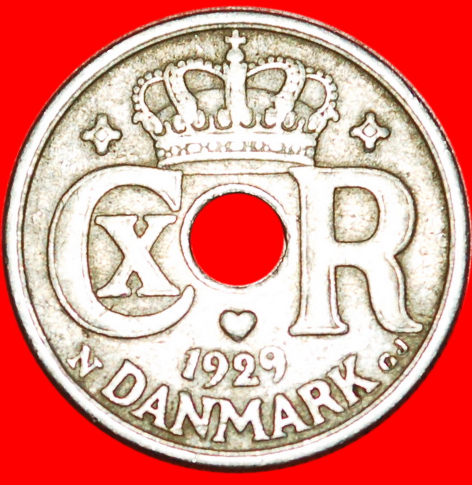  * SPIRALS (1924-1947): DENMARK ★10 ORE 1929! CHRISTIAN X (1912-1947)! LOW START ★ NO RESERVE!   