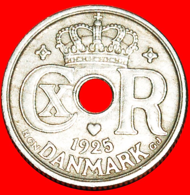  Ⰶ SPIRALEN  (1924-1947): DÄNEMARK ★ 10 OERE 1925! CHRISTIAN X. (1912-1947)! ★OHNE VORBEHALT!   