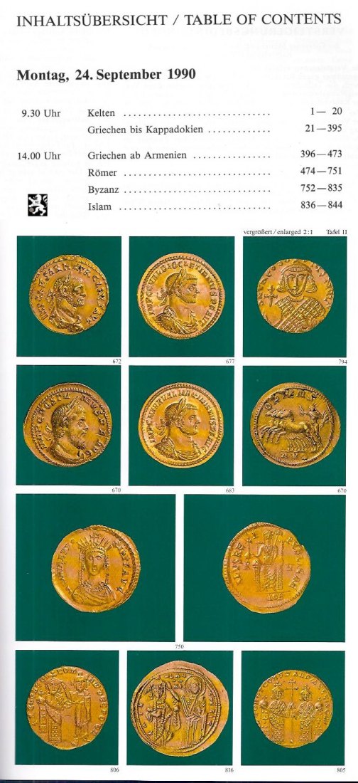  Gorny (München) Auktion 50 (1990) Münzen der Antike - Griechen ,Römer ,Byzantiner   