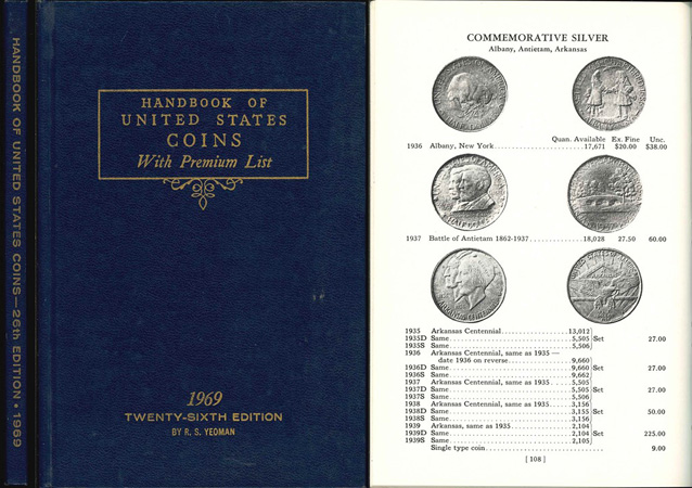  Yeoman, R.S.; Blue Book of United States Coins;Handbook with Premium List; 1969   