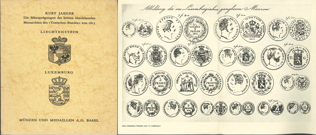  Jaeger, Kurt; Die Münzprägungen der letzten überlebenden Monarchien des Teutschen Bundes von 1815;   