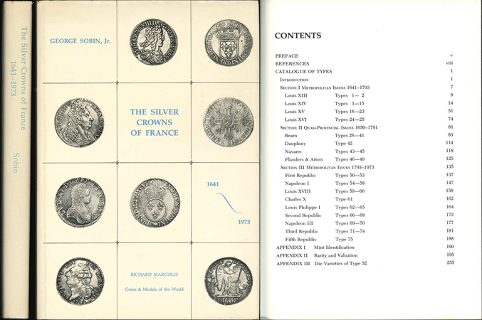  Sobin, George, jr.; The Silver Crowns of France 1641 - 1973; 1974   