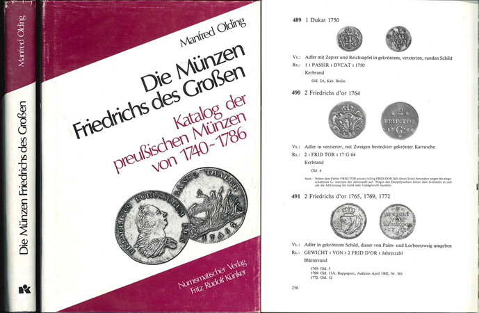  Olding, Manfred; Die Münzen Friedrichs des Großen; Katalog der preußischen Münzen von 1740-1786   