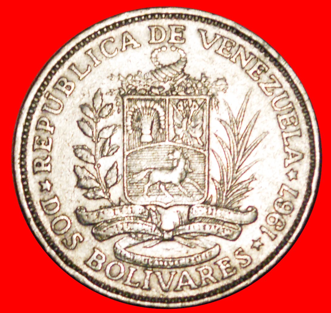  * GROSSBRITANNIEN: VENEZUELA ★ 2 BOLIVAR 1967! BOLIVAR (1783-1830)★OHNE VORBEHALT!   