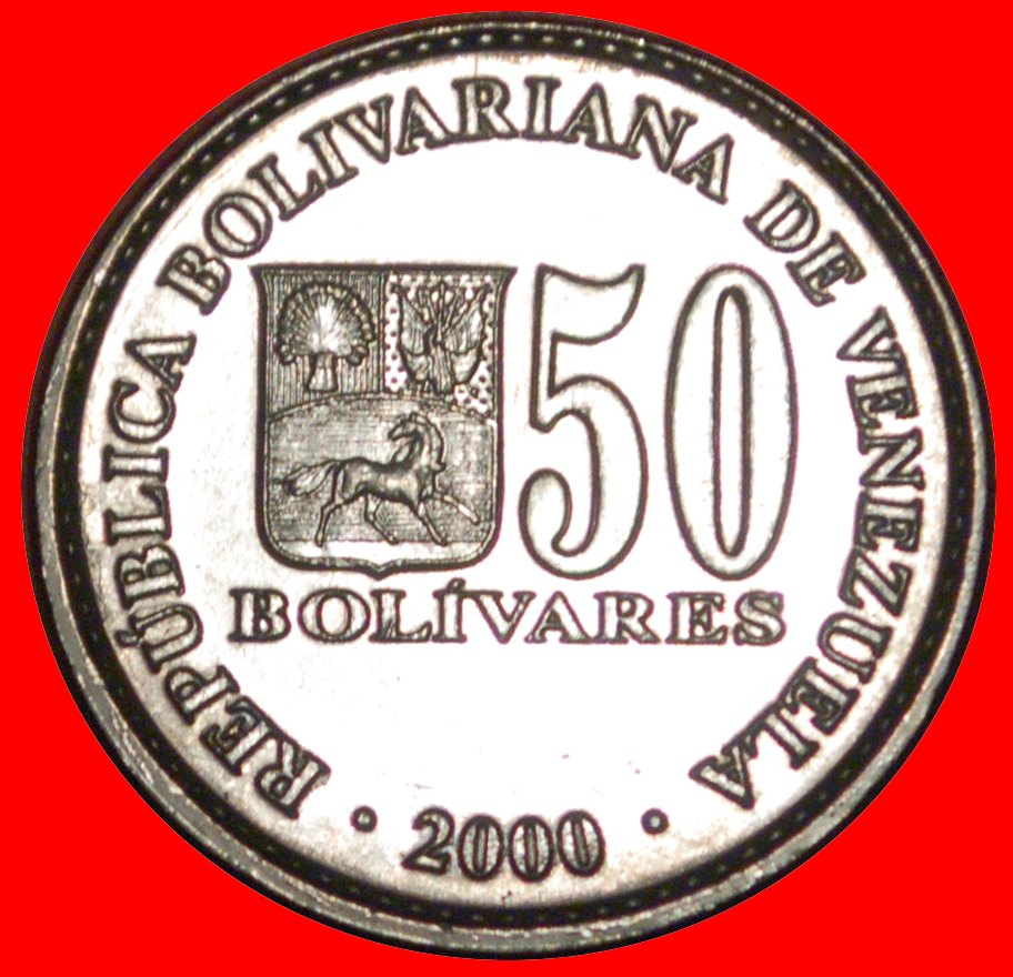 * TO BE PUBLISHED: VENEZUELA★50 BOLIVARES 2000 MINT LUSTRE★BOLIVAR 1783-1830★LOW START ★ NO RESERVE!
