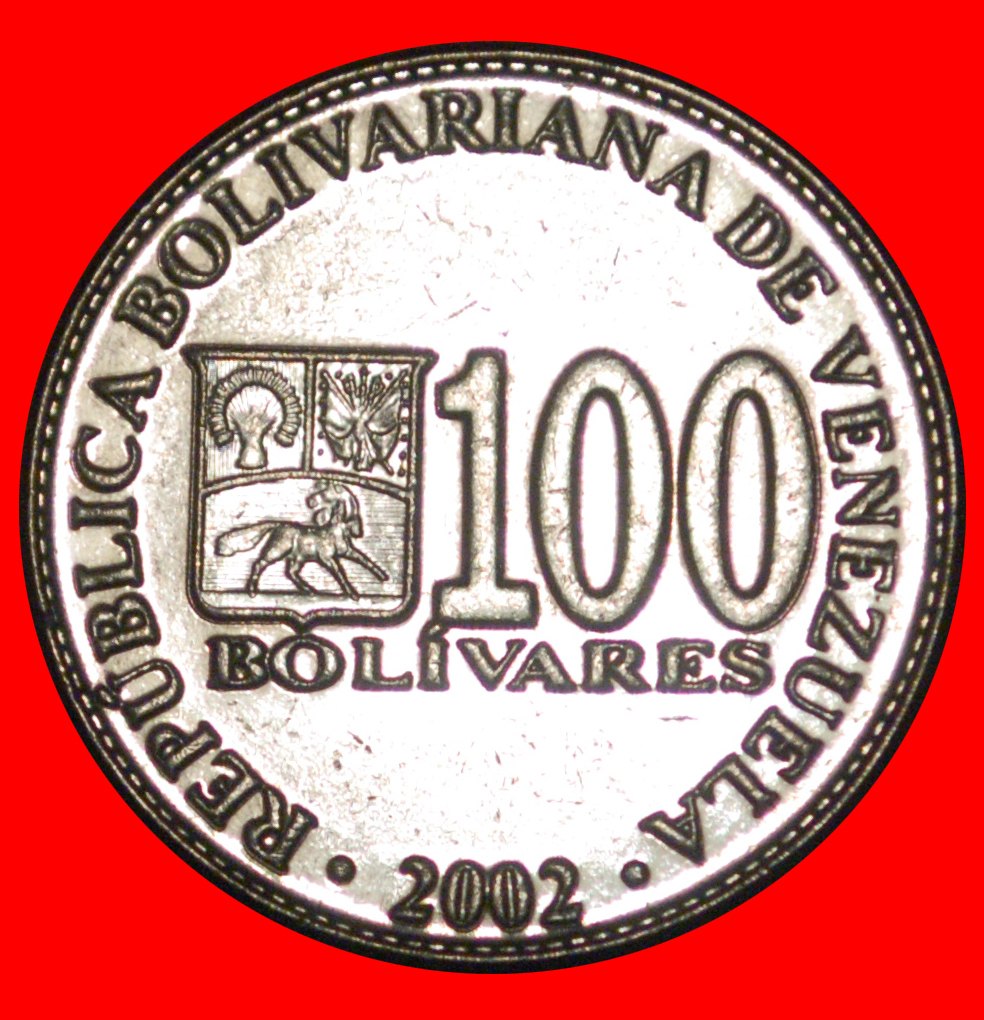  * BOLIVAR (1783-1830): VENEZUELA ★ 100 BOLIVARES 2002! FÜLLHÖRNER!★OHNE VORBEHALT!   