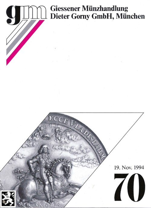  Gorny (München) Auktion 70 (1995) Mittelalter - Neuzeit ua. Funde spanischer Münzen aus Schatzfunden   