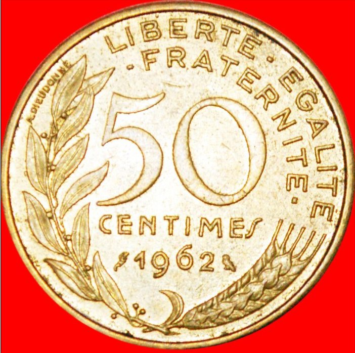 * 3 FOLDERS!!! ★ FRANCE ★ 50 CENTIMES 1962! UNCOMMON! LOW START ★ NO RESERVE!