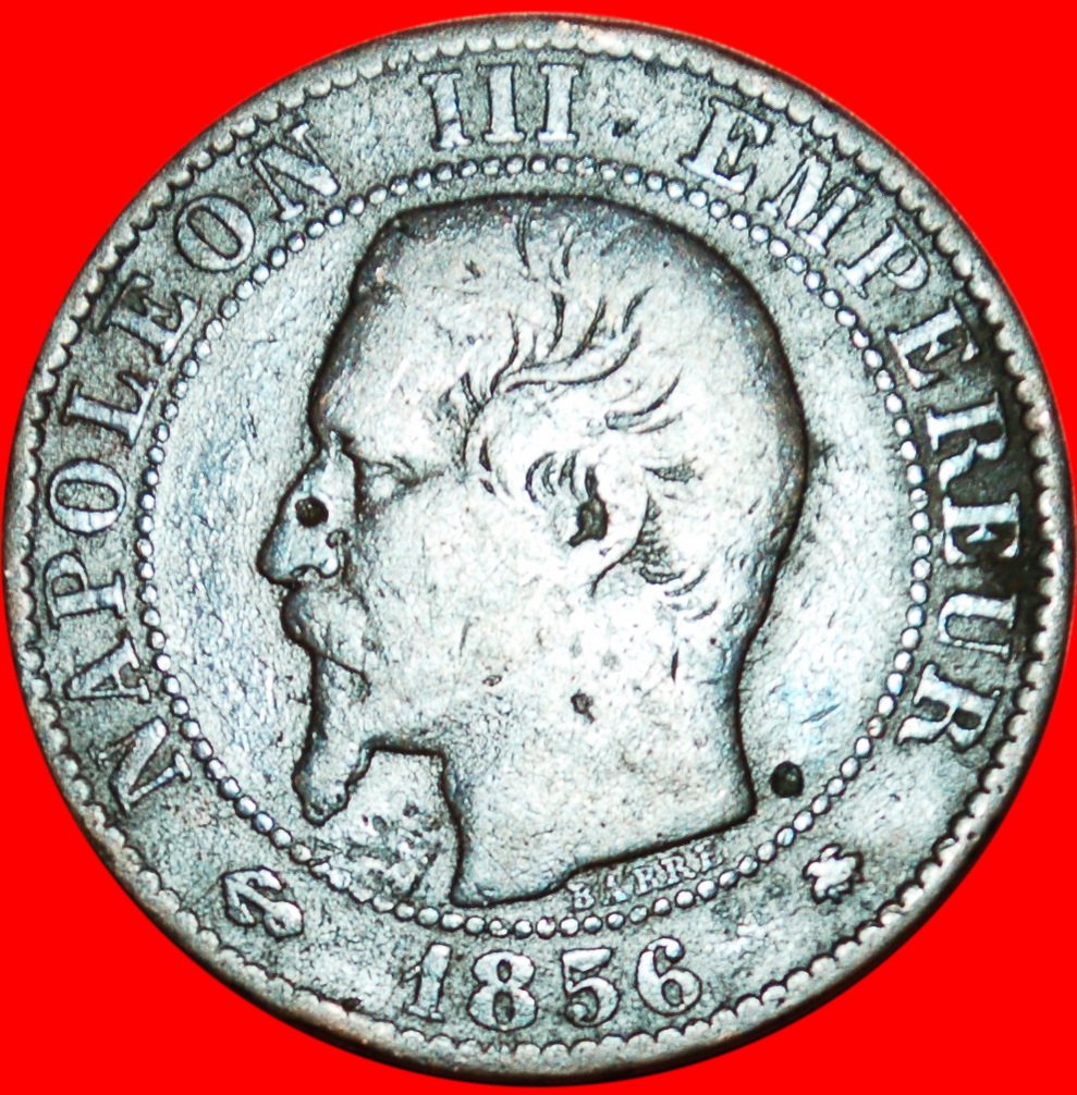 ★ STRASSBOURG: FRANKREICH ★ 5 CENTIMES 1856BB! NAPOLEON III. (1852-1873)! OHNE VORBEHALT!