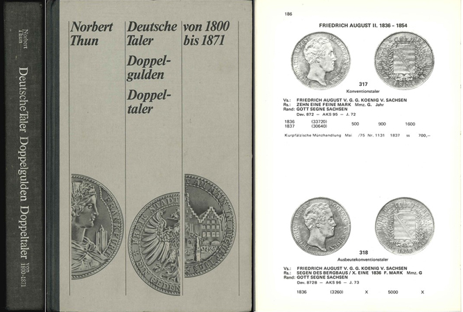  Thun, Norbert; Deutsche Taler, Doppelgulden, Doppeltaler von 1800-1871; 2.ergänzte Auflage; FMM 1976   