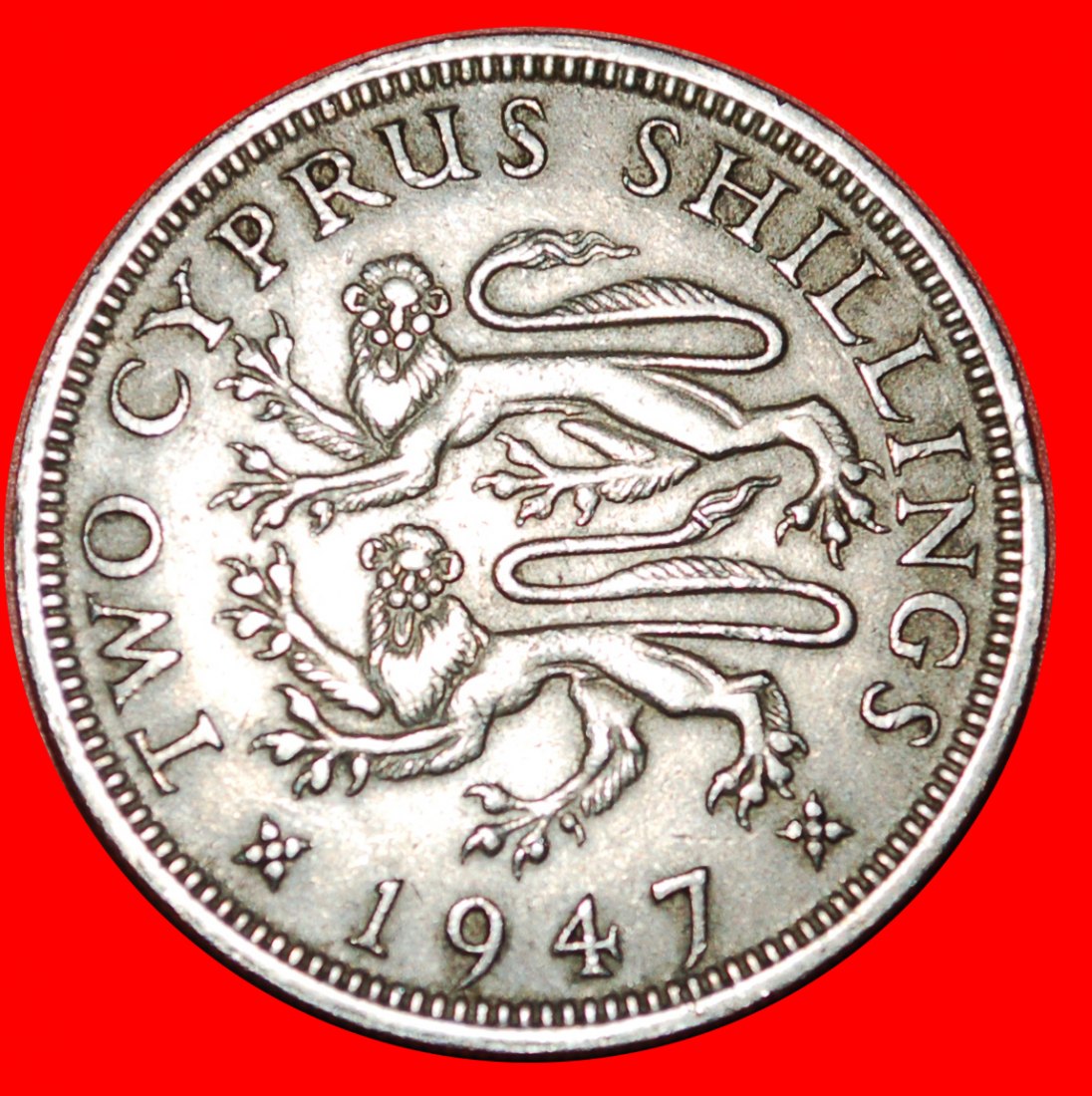  * GREAT BRITAIN (1947-1949): CYPRUS ★ 2 SHILLINGS 1947! UNCOMMON! LOW START ★ NO RESERVE!   