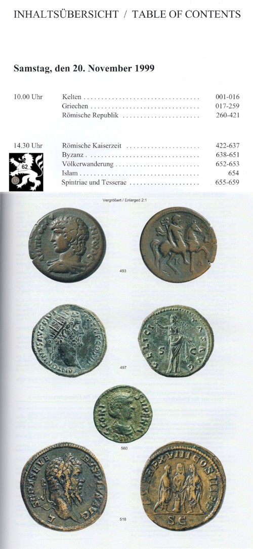  Gorny (München) Auktion 100 Katalog I. (1999) JUBILÄUMSAUKTION - Antike Münzen - Sammlung Amadeus   