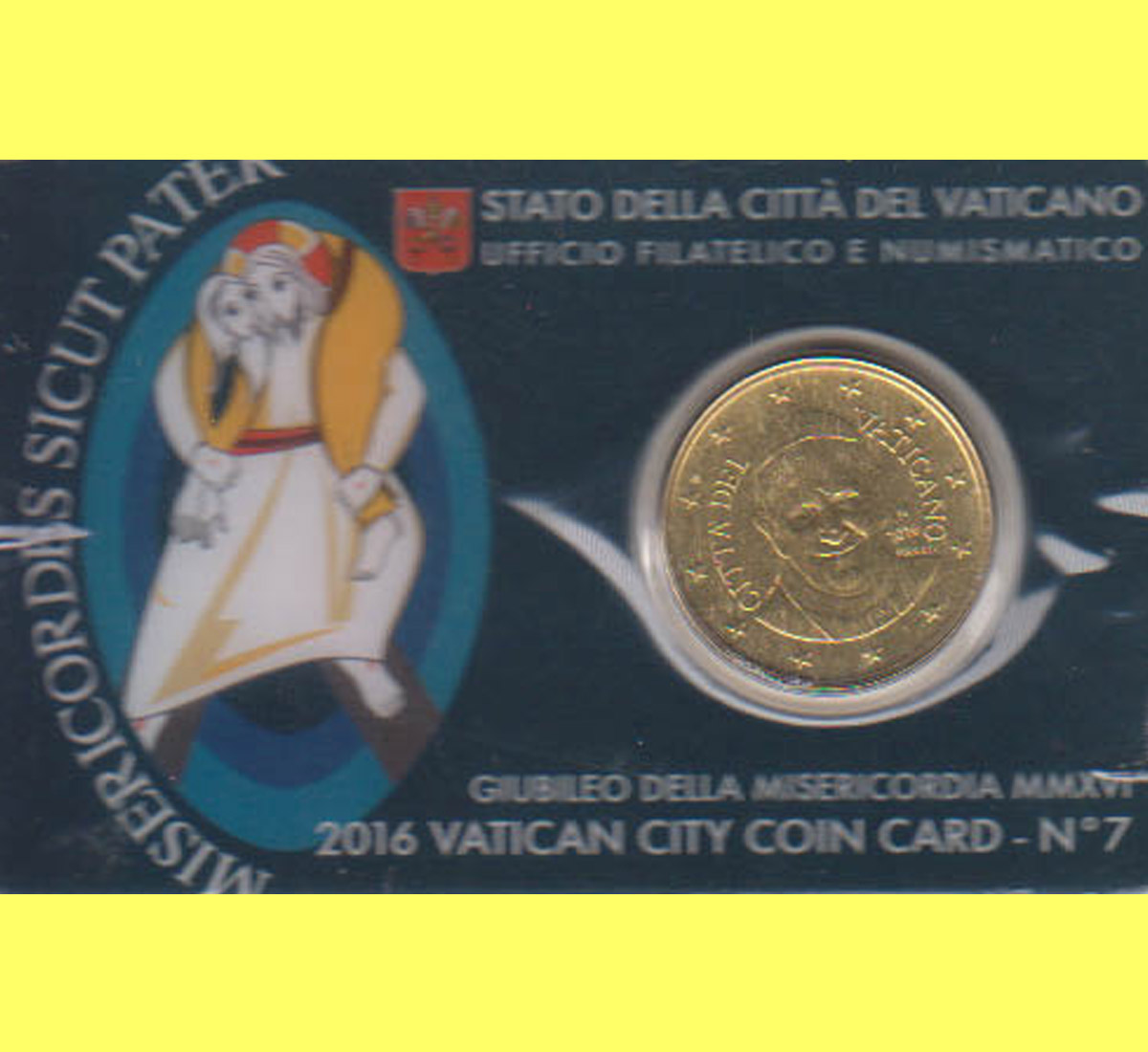 Offiz. 50 Cent Coincard *Heiliges Jahr* Vatikan 2016   