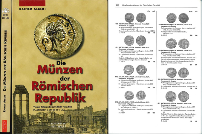  Albert, Rainer; Die Münzen der römischen Republik; 1. Auflage 2003   
