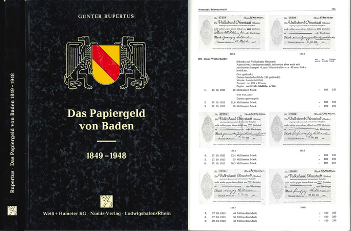  Rupertus, Günter; Das Papiegeld von Baden 1849-1948; 1988   