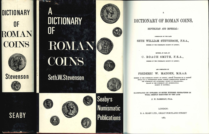  Stevenson, Seth.W.;Seaby´s Numismatic Publications; A Dictionary of Roman Coins; 1964   