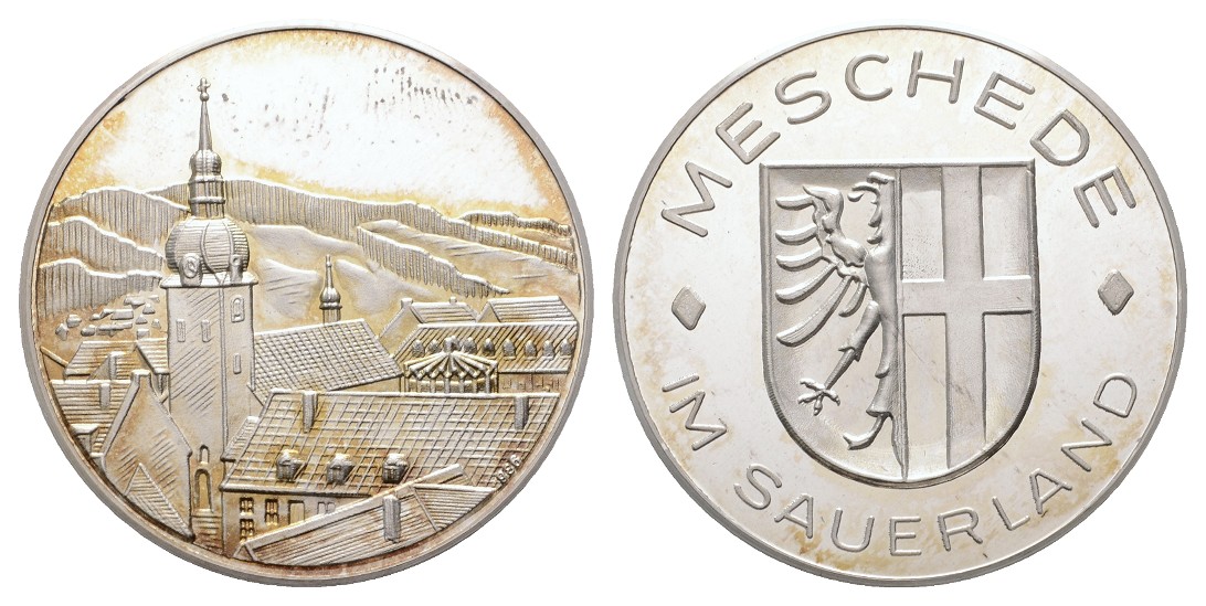  Linnartz MESCHEDE Silbermedaille, 14,91/986er, 35mm, PP   