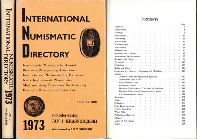  Krasnodebski, Jan J.; International Numismatic Directory; 1973   