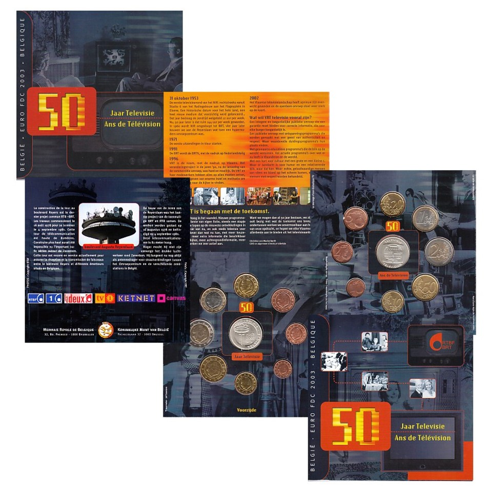  Offiz. Euro-KMS Belgien *50 Jahre Fernsehen* 2003   