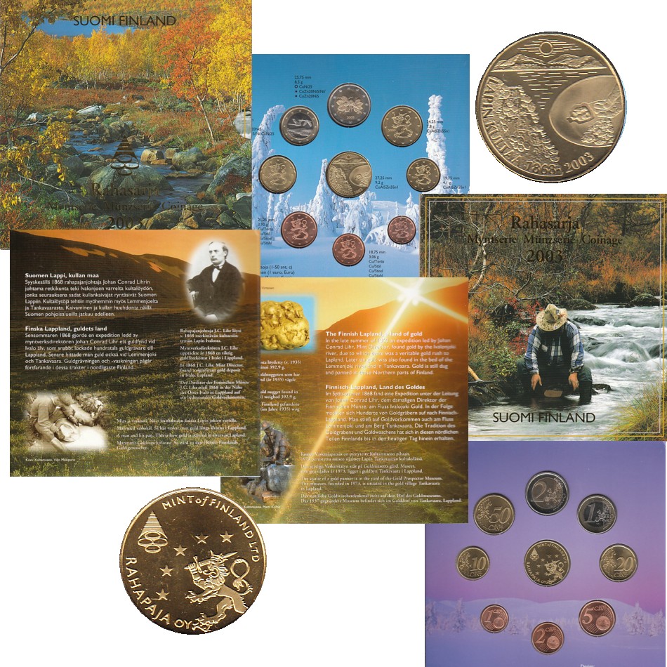  Offiz. Euro-KMS Finnland *135 Jahre Goldwäscherei in Lappland* 2003   