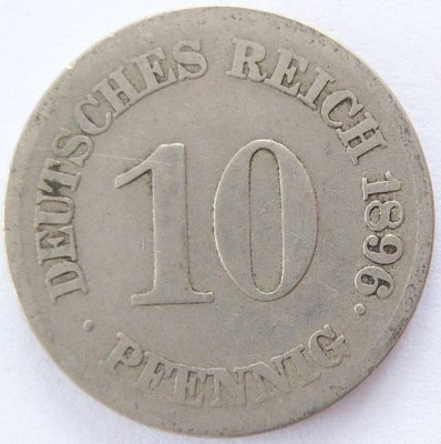  Deutsches Reich 10 Pfennig 1896 E K-N s+   