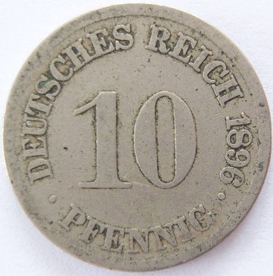  Deutsches Reich 10 Pfennig 1896 F K-N s+   