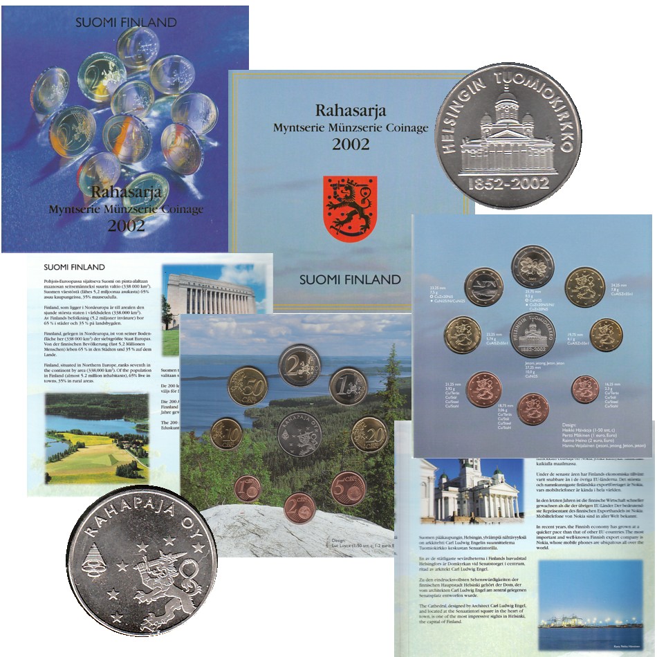  Offiz. Euro-KMS Finnland *150 Jahre Nikolaikirche zu Helsinki* 2002   