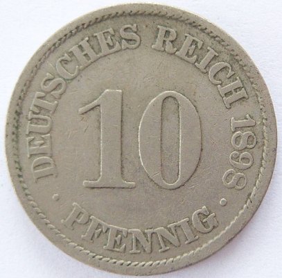  Deutsches Reich 10 Pfennig 1898 A K-N s+   