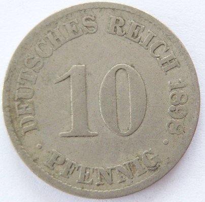  Deutsches Reich 10 Pfennig 1898 J K-N s   