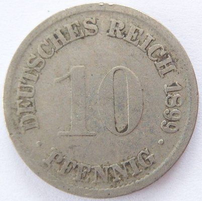  Deutsches Reich 10 Pfennig 1899 D K-N s   