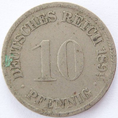  Deutsches Reich 10 Pfennig 1899 G K-N s   