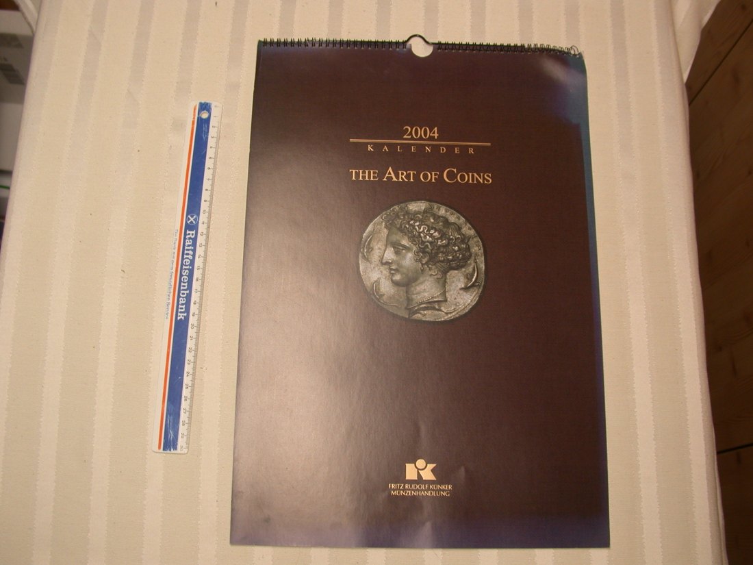  2004 The Art of Coins  Kalender der Fa.Künker von 2004 mit dekorativen antiken Münzbildern   