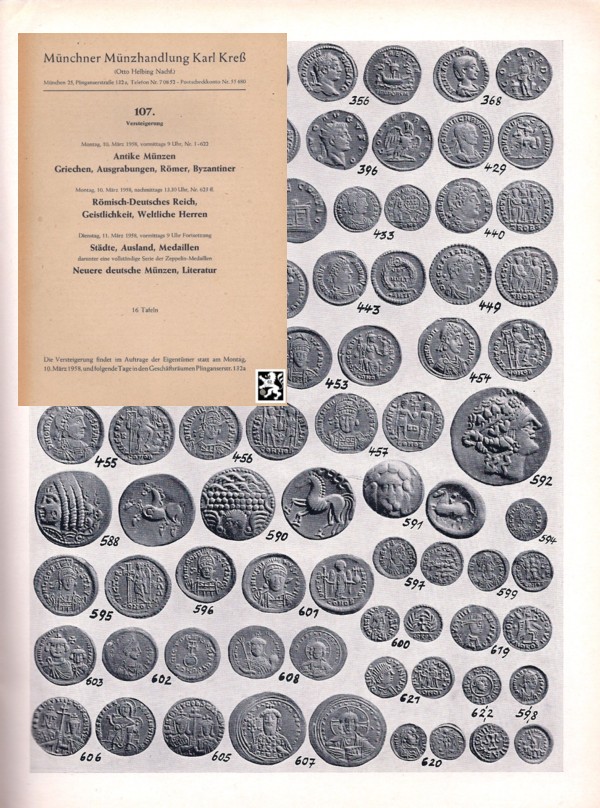  Kreß (München) Auktion 107 (1958) Münzen Antike Mittelalter & Neuzeit ua. Serie Zeppelin Medaillen   